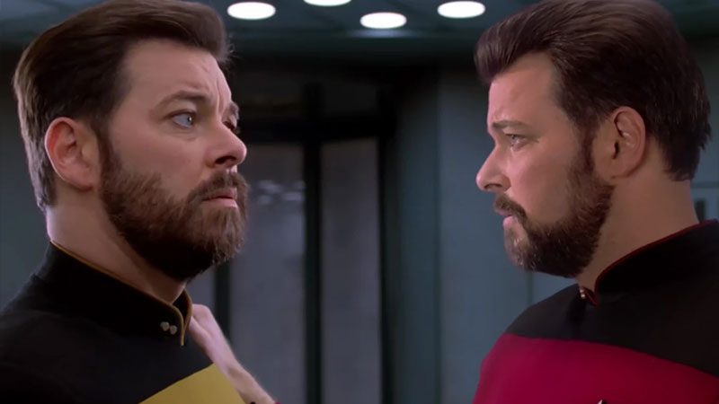 (CBS) William Riker was duplicated in an transporter accident - Second Chances