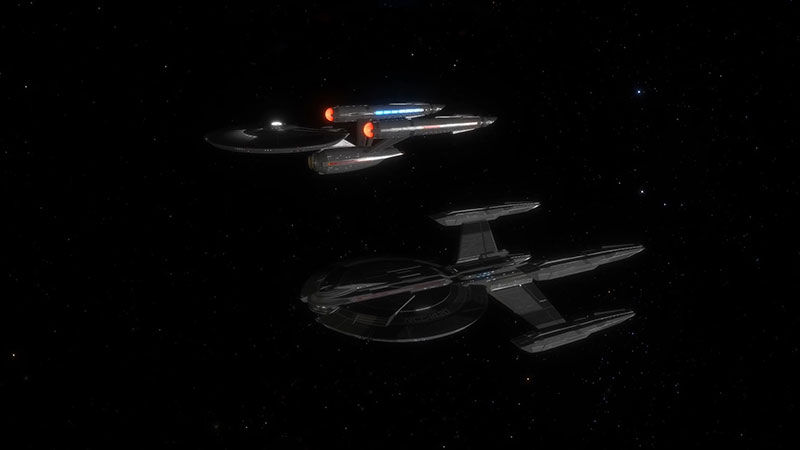 (Paramount+) The Cardenas Class in formation with a Constitution Class