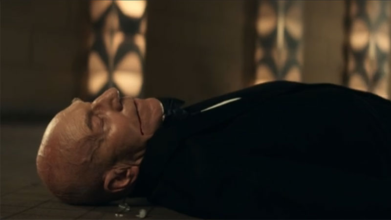 (Paramount+) Jean-Luc lies injured after being hit by Adam Soong Star Trek: Picard
