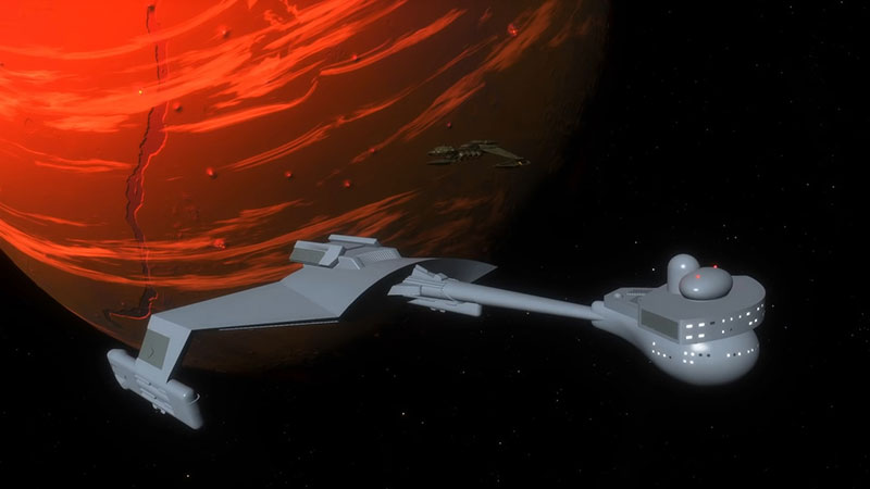 (CBS) The Klingon D7 Battlecruiser Starboard Bow View