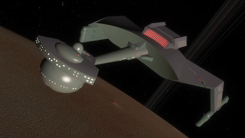 (CBS) The Klingon D7 Battlecruiser