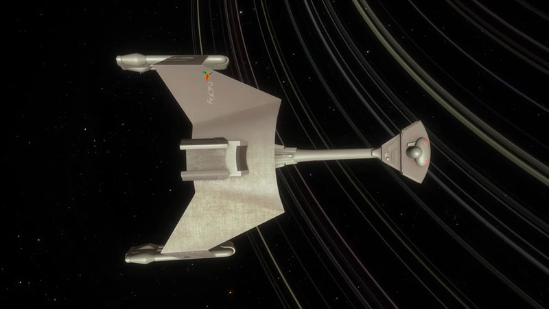 (CBS) The Klingon D7 Battlecruiser Dorsal View
